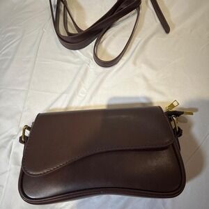 Brown‎ leather shoulder bag